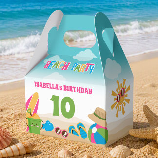 Caja Para Regalos Fiesta de cumpleaños colorida y adorable con tema