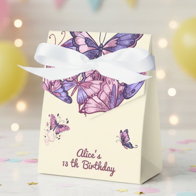 Caja Para Regalos Fiesta de cumpleaños con mariposas (Subido por el creador)