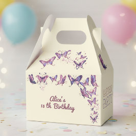 Caja Para Regalos Fiesta de cumpleaños con mariposas