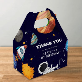 Caja Para Regalos Fiesta de cumpleaños de astronauta espacial