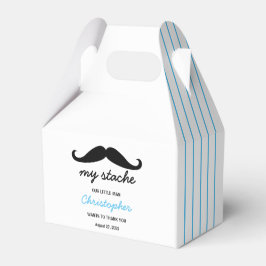 Caja Para Regalos Fiesta de cumpleaños de Blue Little Man Mustache