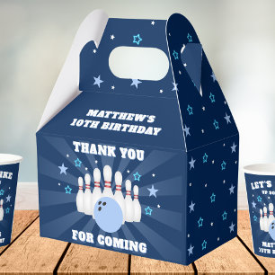 Caja Para Regalos Fiesta de cumpleaños de Bowling para chicos