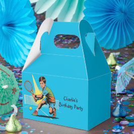 Caja Para Regalos Fiesta de cumpleaños de Boy Tennis