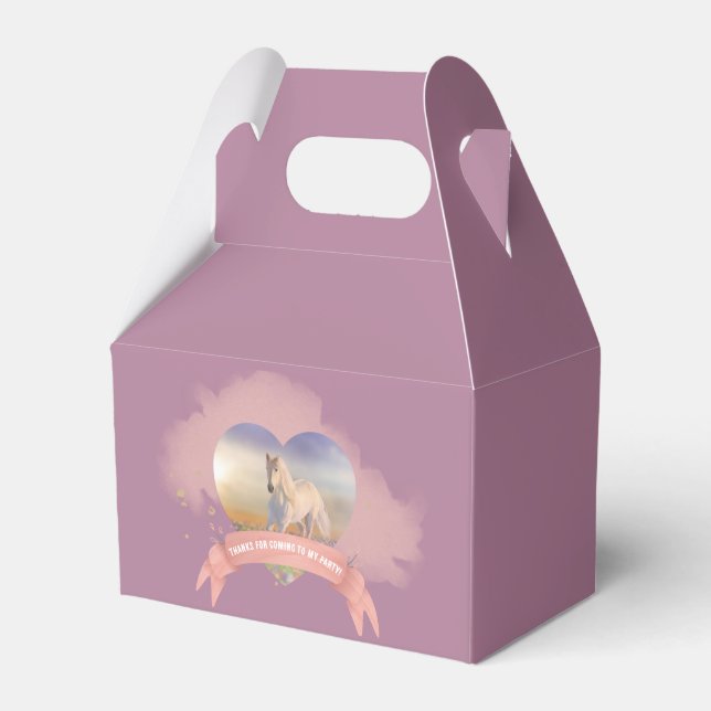 Caja Para Regalos Fiesta de cumpleaños de caballo personalizada (Front Side)