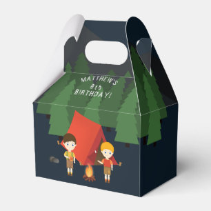 Caja Para Regalos Fiesta de cumpleaños de Camping