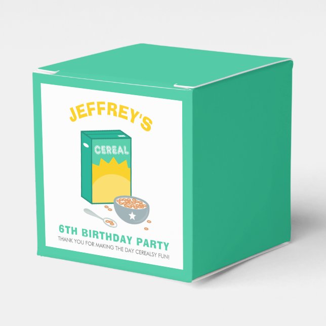 Caja Para Regalos Fiesta de cumpleaños de cereales (Costado Anverso)