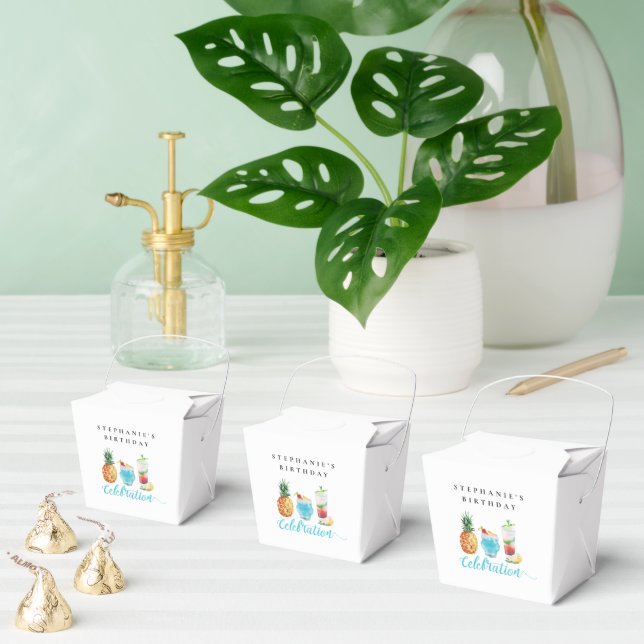 Caja Para Regalos Fiesta de cumpleaños de cóctel de verano divertida (Múltiple)