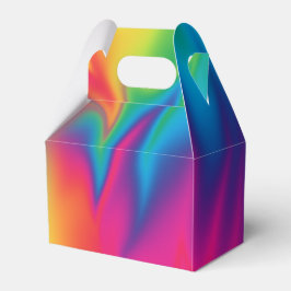 Caja Para Regalos Fiesta de cumpleaños de color arcoiris favorece ca