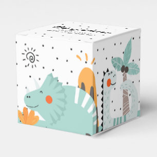 Caja Para Regalos Fiesta de cumpleaños de Cute Dino Dinosaurs