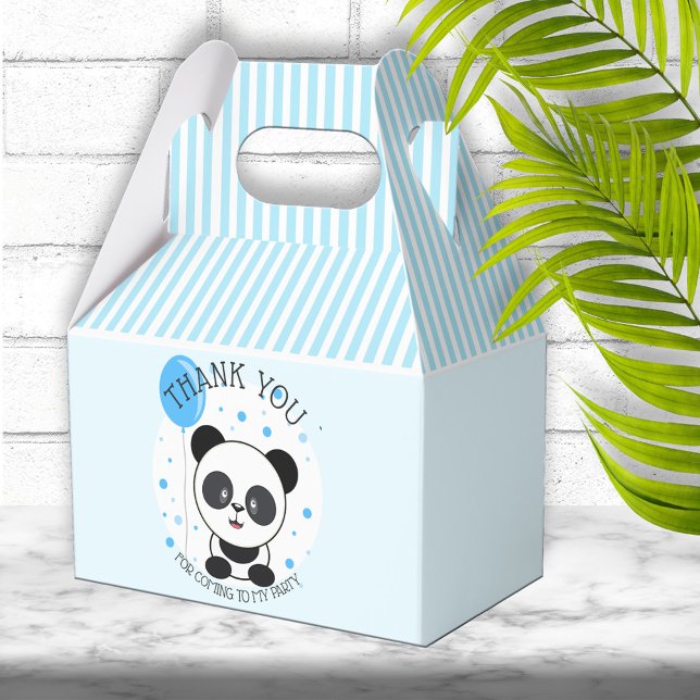 Caja Para Regalos Fiesta de cumpleaños de Cutie Blue Panda (Subido por el creador)