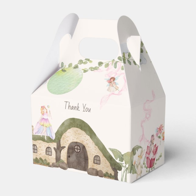Caja Para Regalos Fiesta de cumpleaños de Fairy House (Front Side)