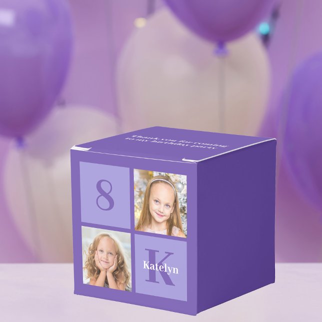 Caja Para Regalos Fiesta de cumpleaños de foto personalizada Cute Pu (Subido por el creador)