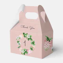 Caja Para Regalos Fiesta de Cumpleaños de Fresa Rosa Blanco Fruta