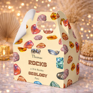 Caja Para Regalos Fiesta de cumpleaños de geología roca gemela