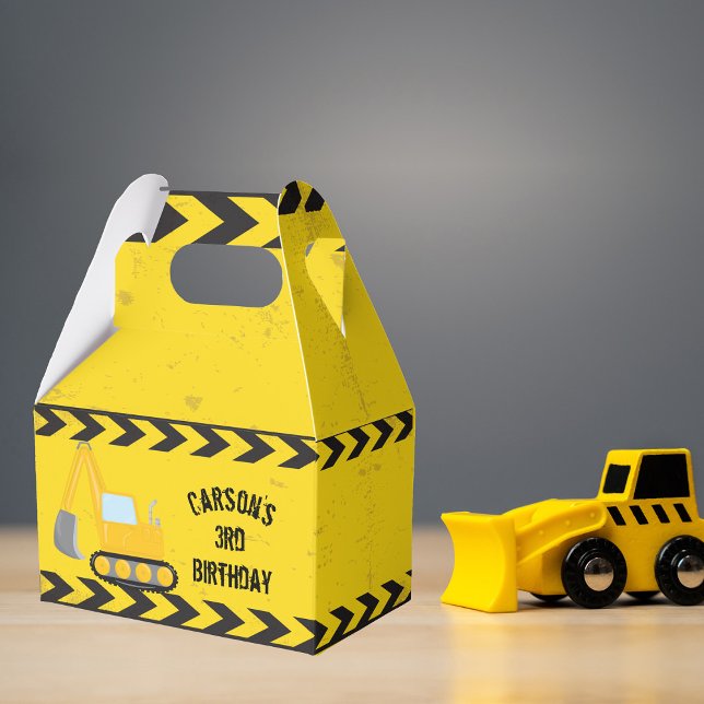 Caja Para Regalos Fiesta de cumpleaños de Guay Construction Excavato (Subido por el creador)