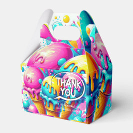 Caja Para Regalos fiesta de cumpleaños de helados