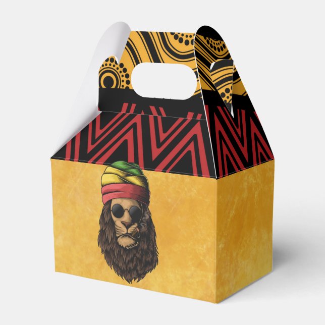 Caja Para Regalos Fiesta de cumpleaños de Jamaica Reggae (Front Side)