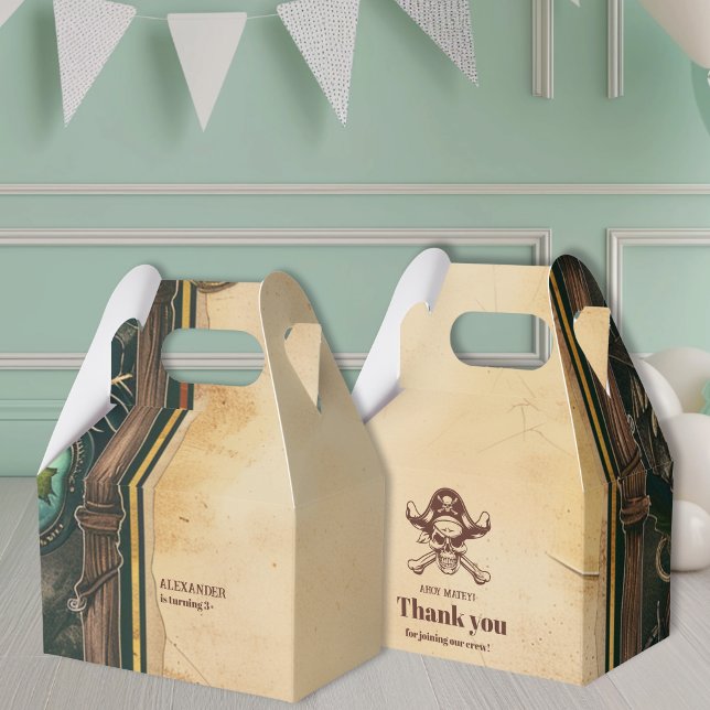 Caja Para Regalos Fiesta de cumpleaños de Jolly Roger Pirate (Subido por el creador)