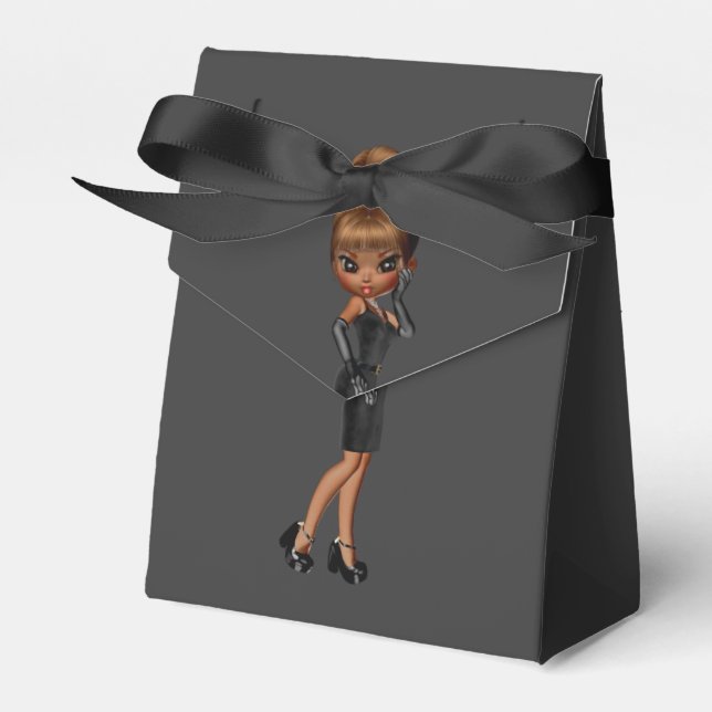 Caja Para Regalos Fiesta de cumpleaños de la diva princesa étnica (Front Side)