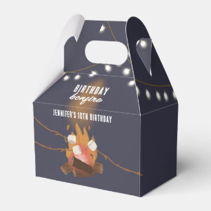Caja Para Regalos Fiesta de cumpleaños de la Fogata al Aire Libre y 