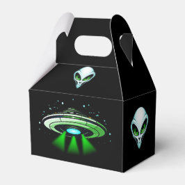 Caja Para Regalos Fiesta de cumpleaños de la nave espacial Alien UFO