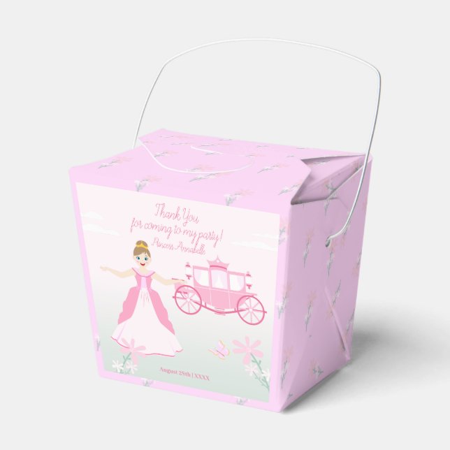 Caja Para Regalos Fiesta de cumpleaños de la princesa rosa Fantasy (Front Side)