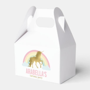 Caja Para Regalos Fiesta de cumpleaños de las chicas de Unicornio de