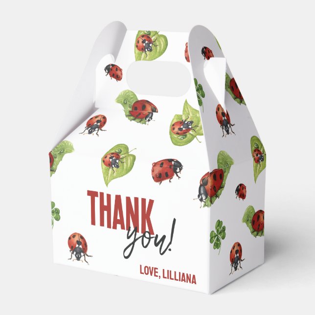 Caja Para Regalos Fiesta de cumpleaños de Little Lady Ladybug, cualq (Front Side)