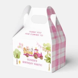 Caja Para Regalos fiesta de cumpleaños de los animales de la granja