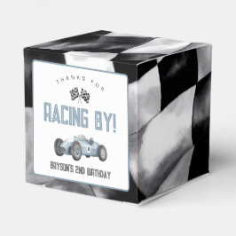 Caja Para Regalos Fiesta de cumpleaños de los autos Blue Race
