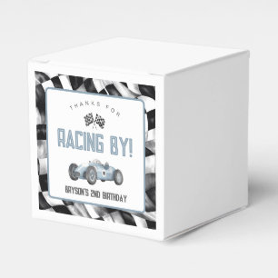 Caja Para Regalos Fiesta de cumpleaños de los autos Blue Race