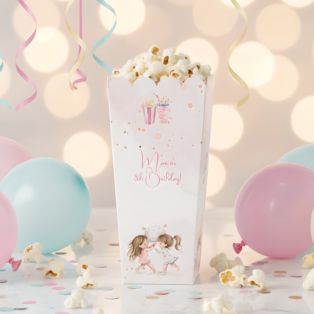 Caja Para Regalos Fiesta de cumpleaños de los niños de Sleepover Paj (Subido por el creador)