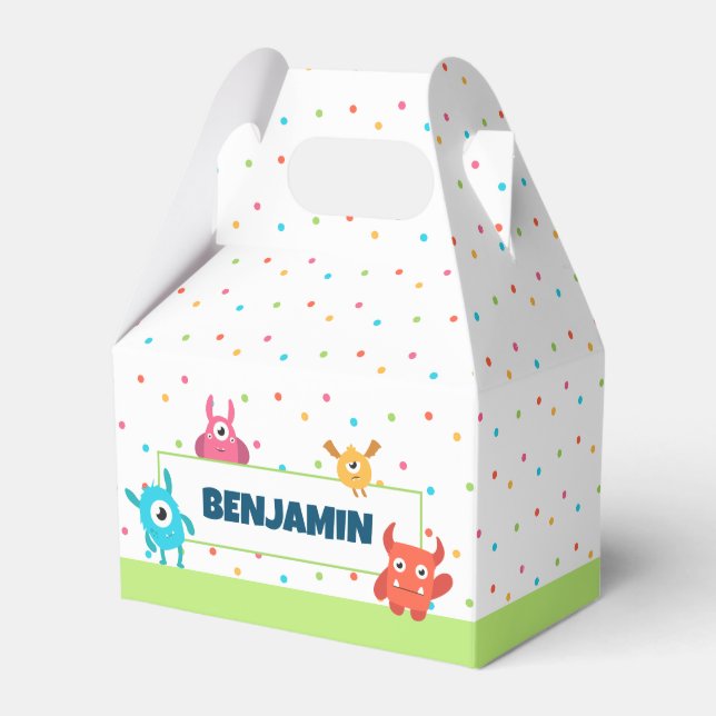 Caja Para Regalos Fiesta de cumpleaños de Monster (Front Side)