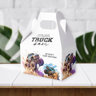 Caja Para Regalos Fiesta de cumpleaños de Monster Truck