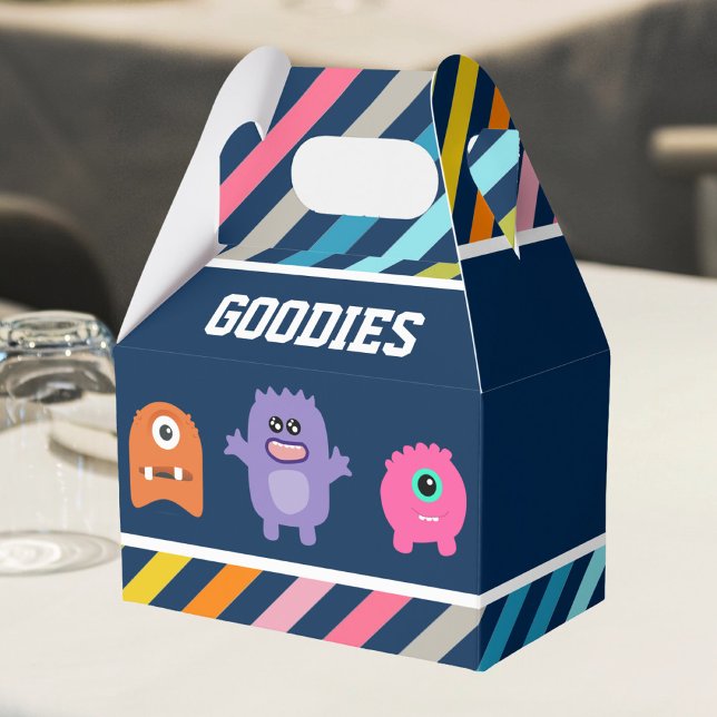 Caja Para Regalos Fiesta de cumpleaños de monstruo lindo (Subido por el creador)