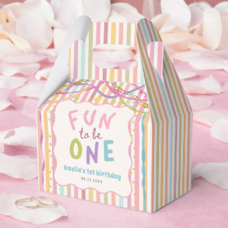 Caja Para Regalos Fiesta de cumpleaños de niña caprichosa colorida