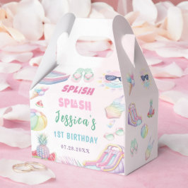 Caja Para Regalos Fiesta de cumpleaños de niña con tobogán de agua d
