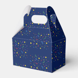 Caja Para Regalos Fiesta de Cumpleaños de Niño Confeti Azul