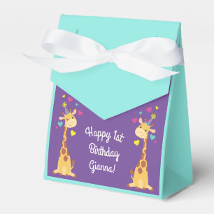 Caja Para Regalos Fiesta de Cumpleaños de Niños Jirafa Linda