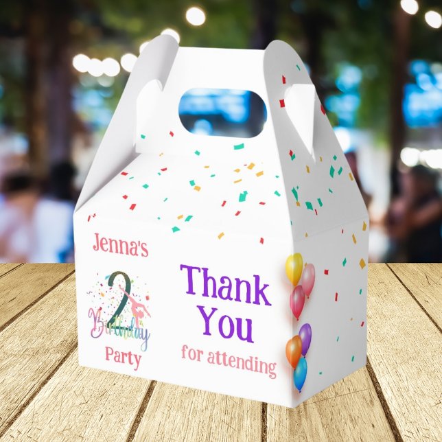 Caja Para Regalos Fiesta de cumpleaños de niños lindos y gimnastas (Subido por el creador)