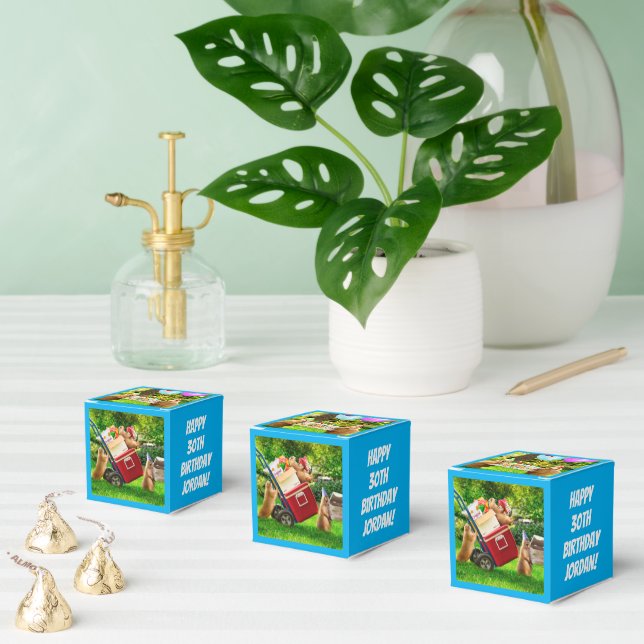 Caja Para Regalos Fiesta de Cumpleaños de Perro de la Pradera (Múltiple)
