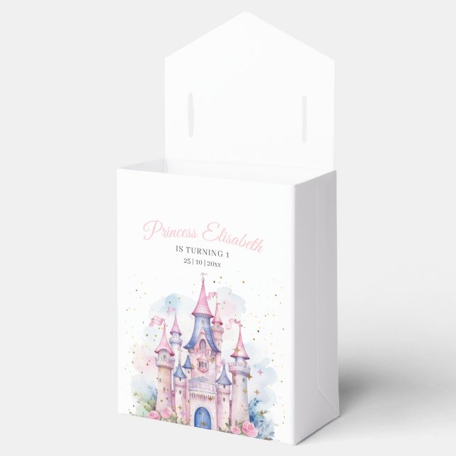 Caja Para Regalos Fiesta de Cumpleaños de Princesa, Castillo de Cump (Abierto)
