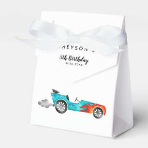 Caja Para Regalos Fiesta de cumpleaños de Race Car Boy