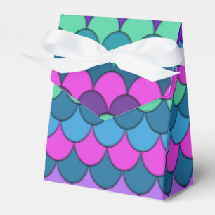 Caja Para Regalos Fiesta de Cumpleaños de Sirena Multicolor