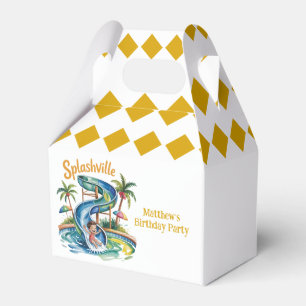 Caja Para Regalos Fiesta de cumpleaños de Splashville Water Slide Bo