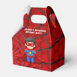 Caja Para Regalos Fiesta de cumpleaños de SuperHero Boy