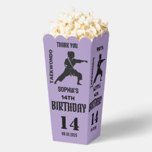 Caja Para Regalos Fiesta de cumpleaños de Taekwondo, jugador Chica d