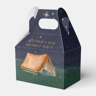 Caja Para Regalos Fiesta de cumpleaños de Trendy Campout Sleepover B