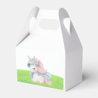 Caja Para Regalos Fiesta de Cumpleaños de Unicornio de Acuarela Ador