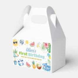 Caja Para Regalos Fiesta de Cumpleaños de Verano One In The Sun